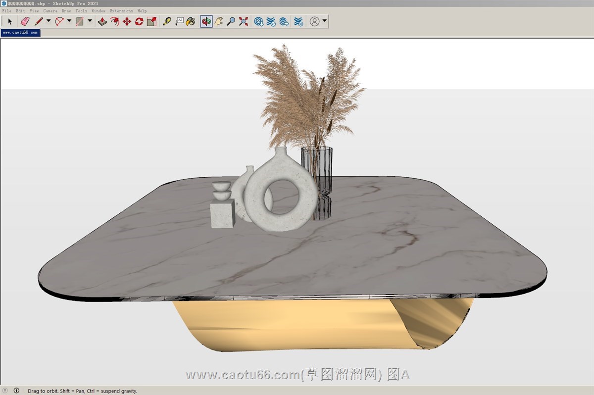 茶几花瓶的sketchup模型