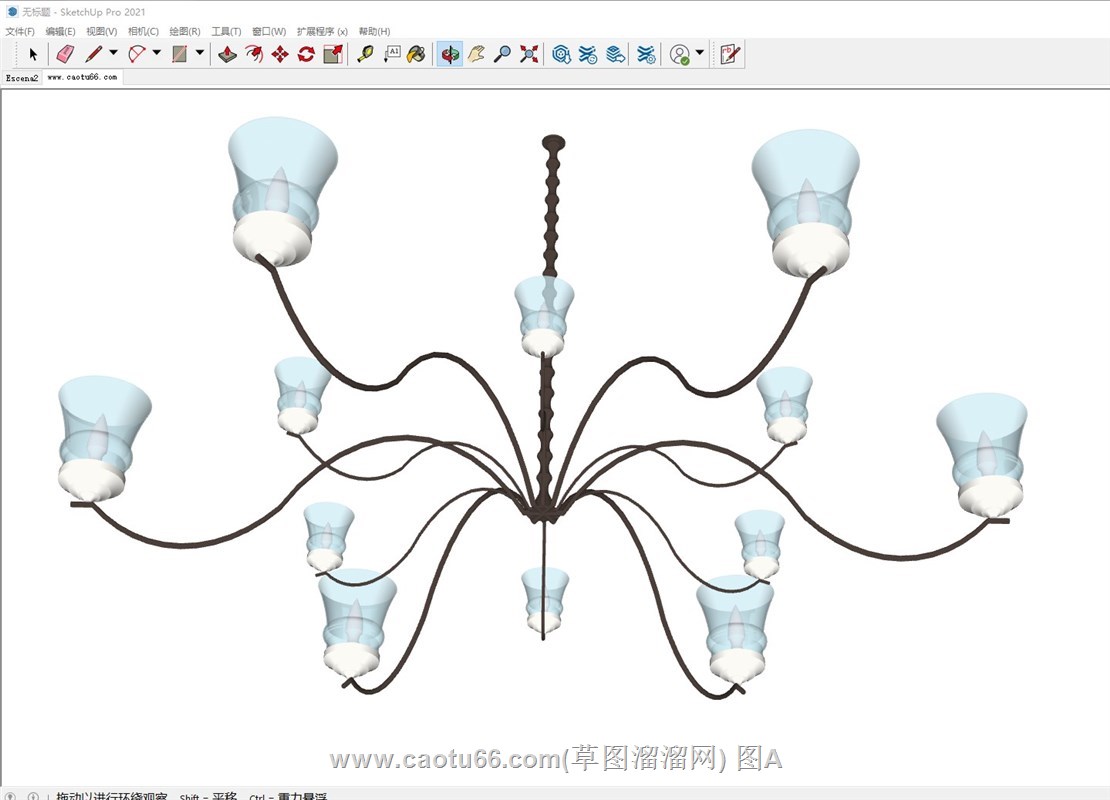 艺术吊灯的sketchup模型