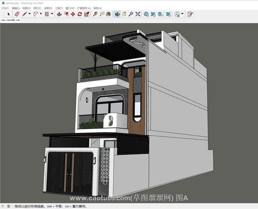 现代风格住宅的sketchup模型