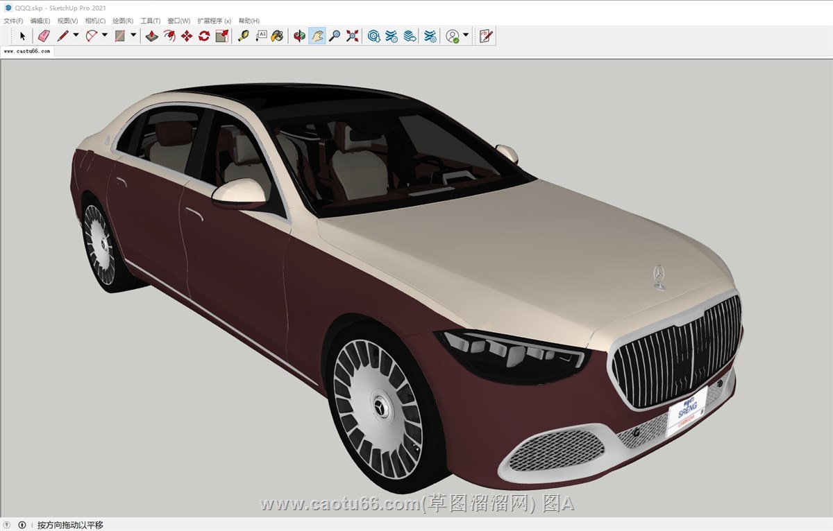 奔驰汽车豪车的sketchup模型