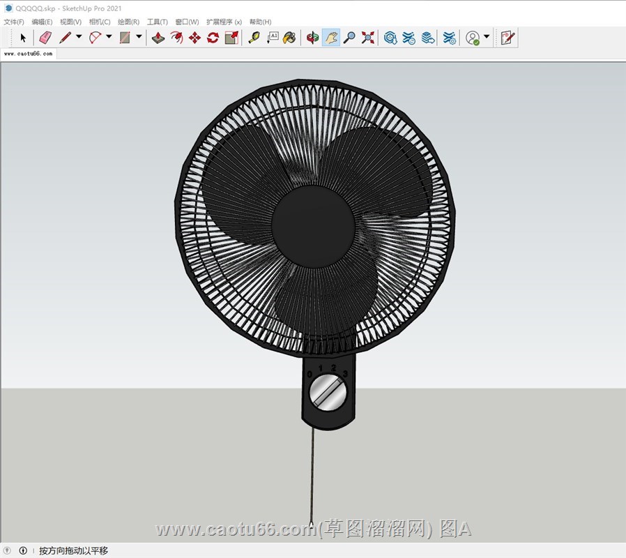 壁扇电风扇的sketchup模型