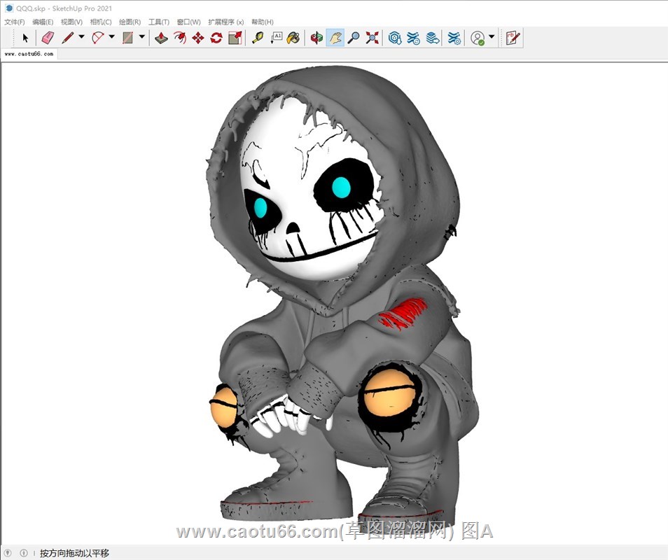 工艺品娃娃的sketchup模型