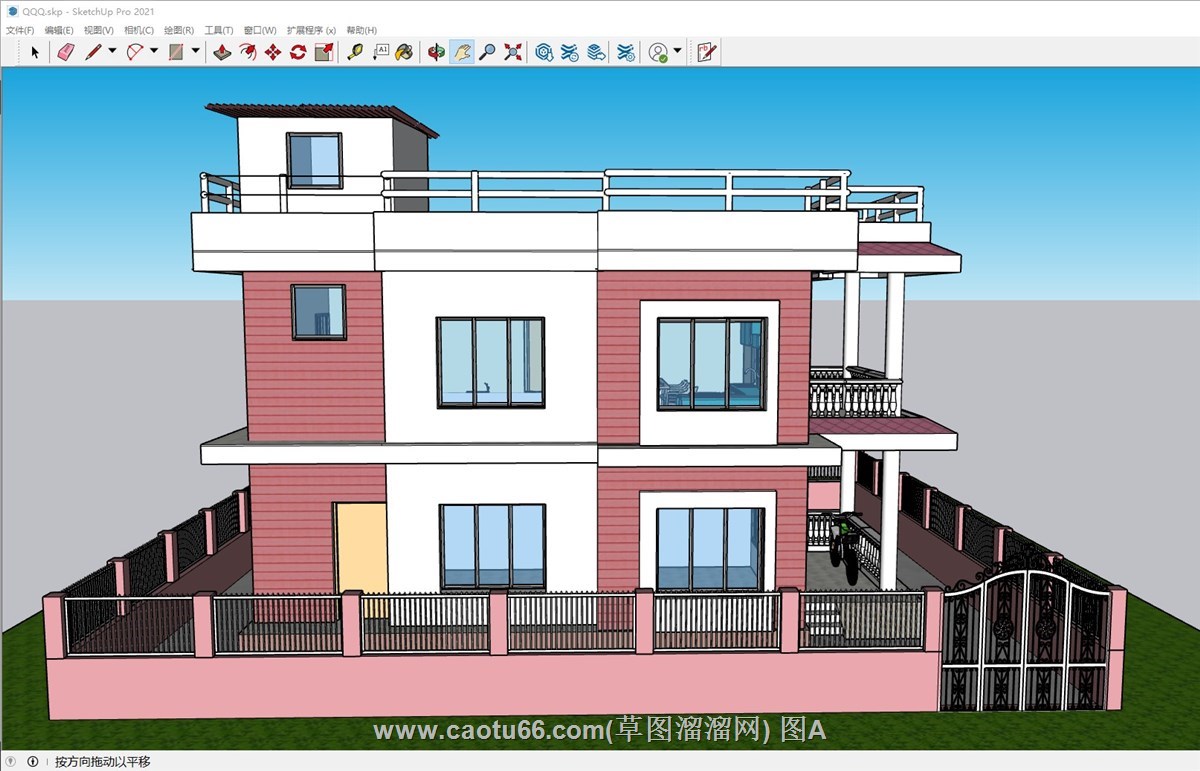 两层别墅住宅的sketchup模型