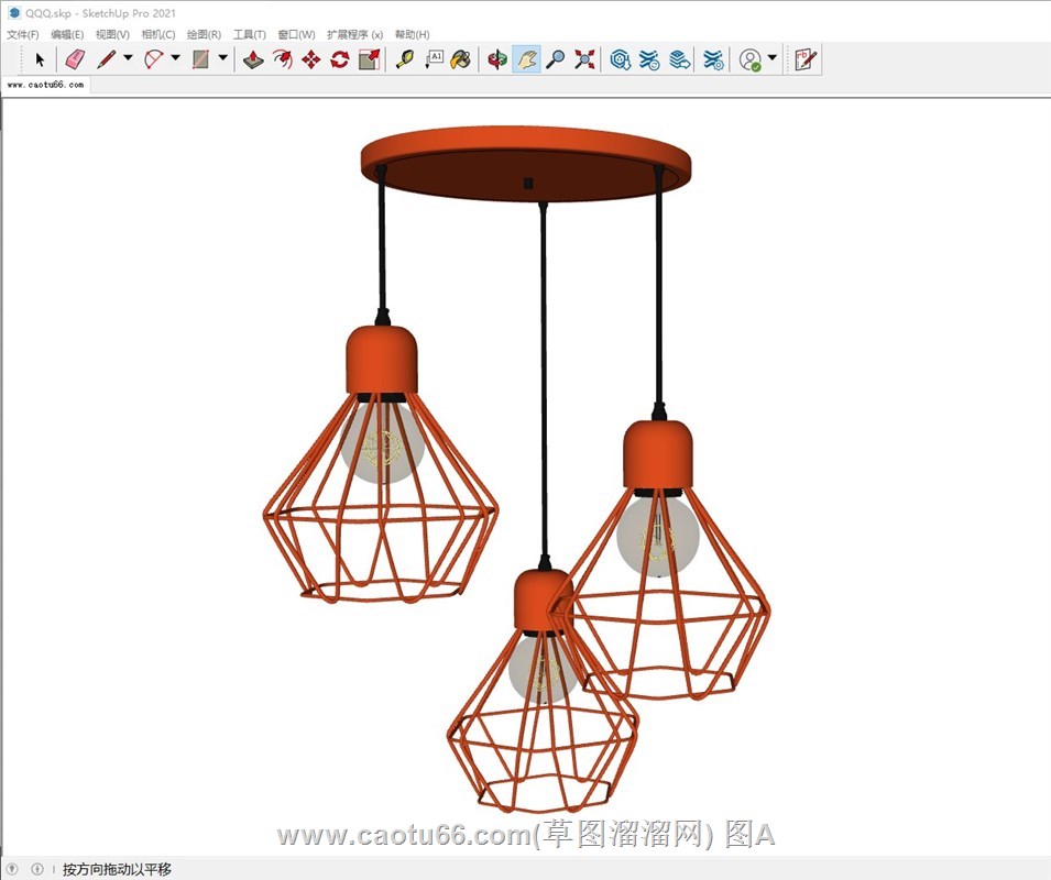LOFT工业风吊灯的sketchup模型