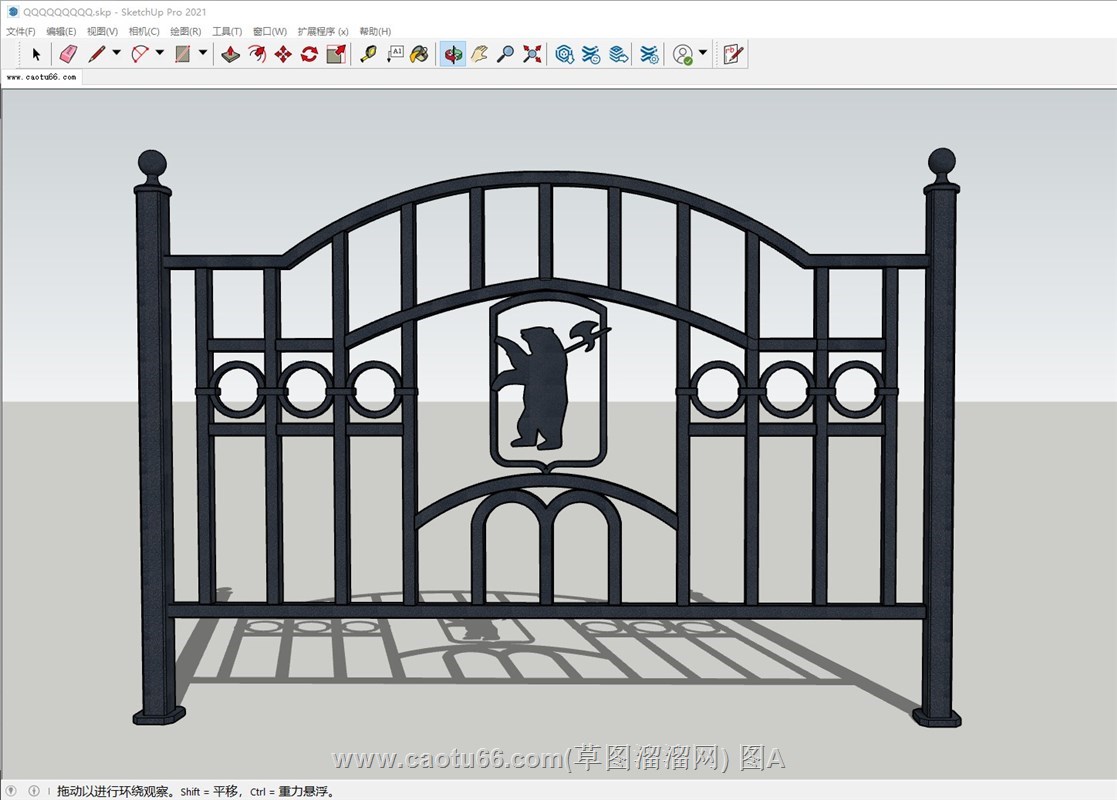 铁艺大门的sketchup模型
