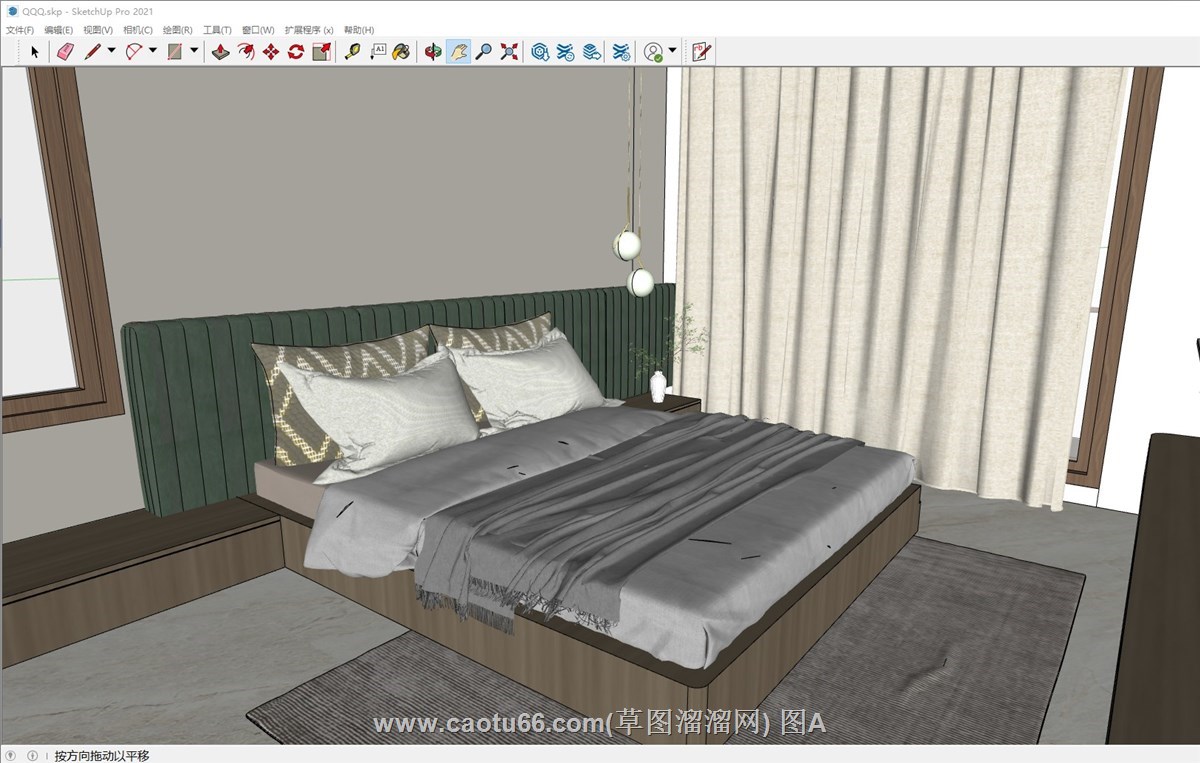 卧室床铺的sketchup模型