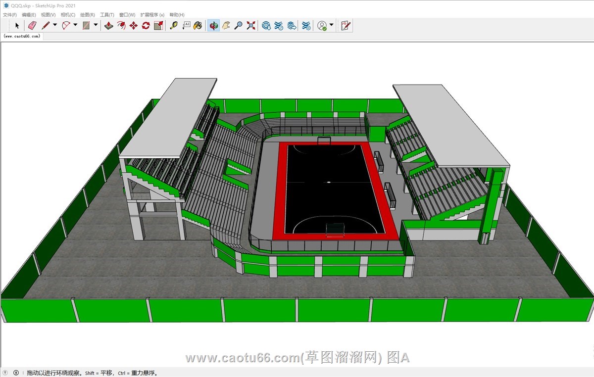 运动场球场的sketchup模型