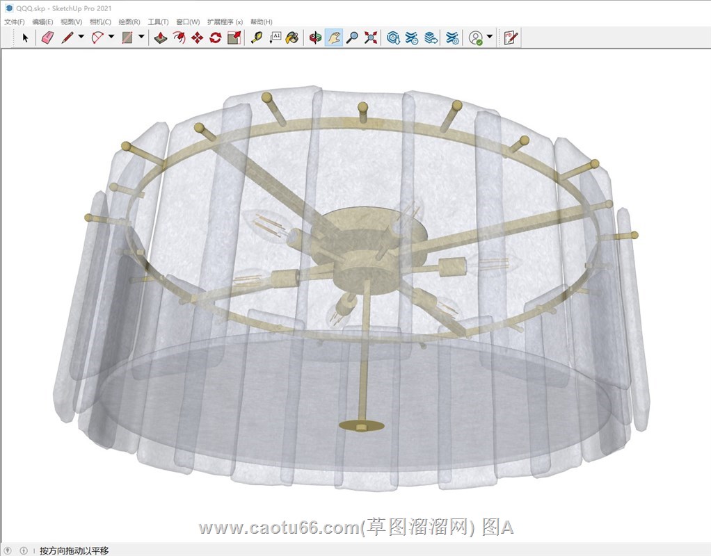 圆形吊灯的sketchup模型