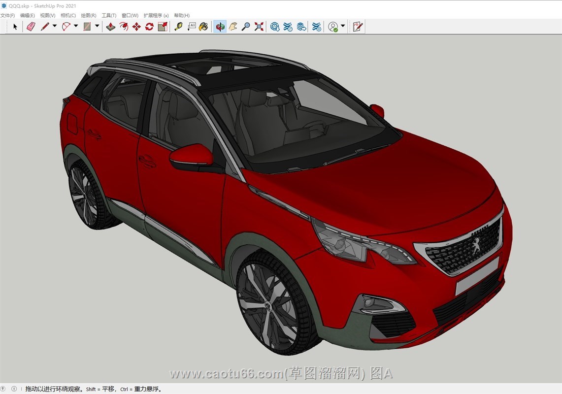 东风标致3008的sketchup模型
