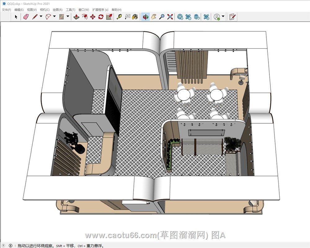 展厅展位的sketchup模型