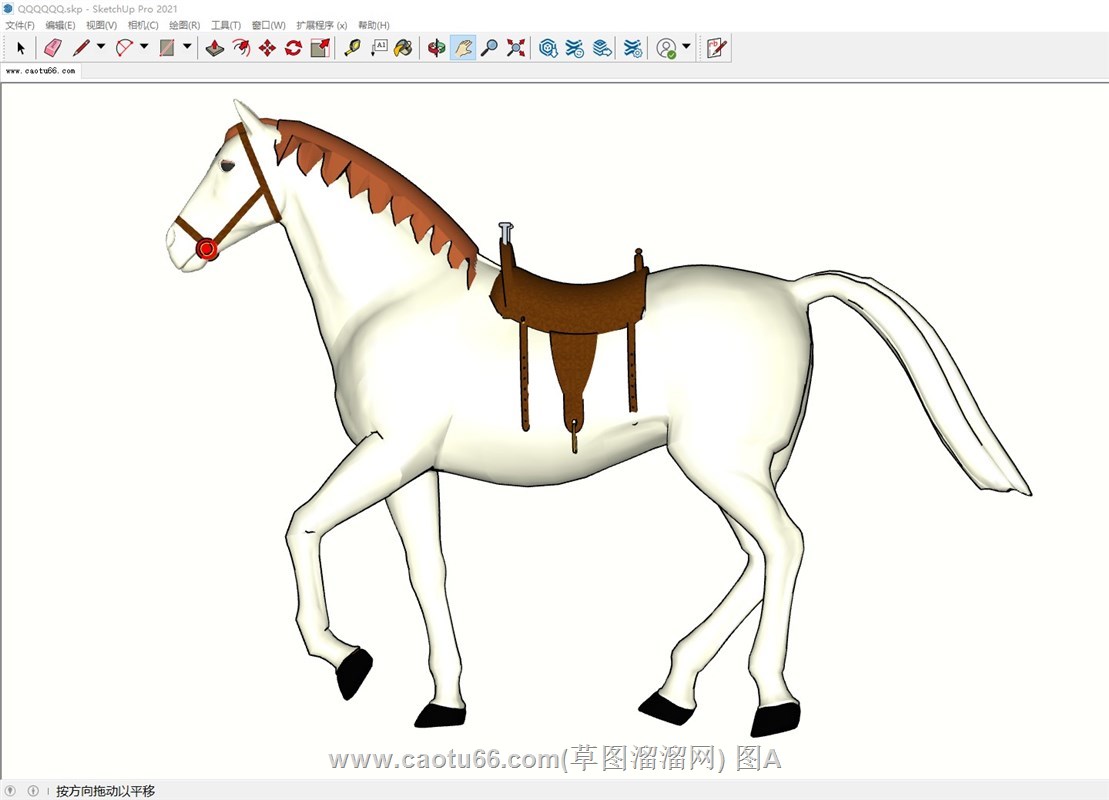 小白马动物的sketchup模型