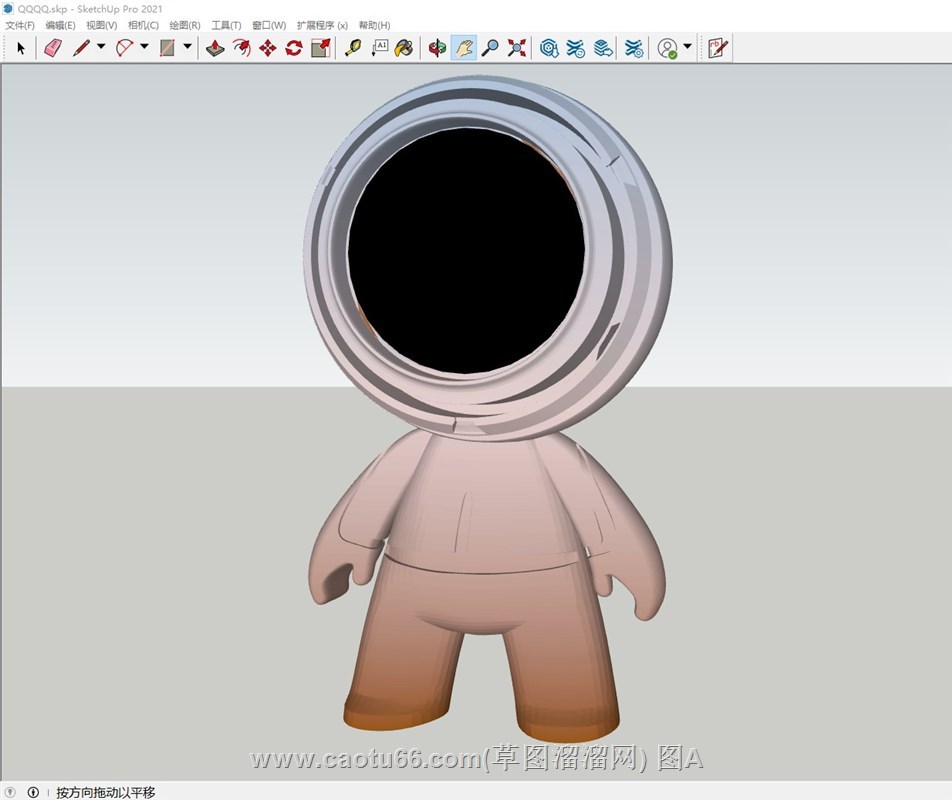 太空人摆件的sketchup模型