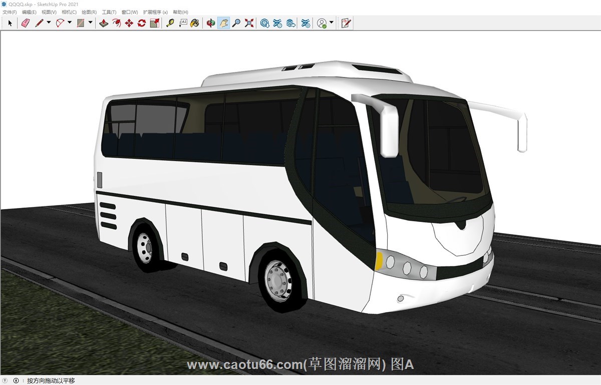 长途汽车巴士车的sketchup模型