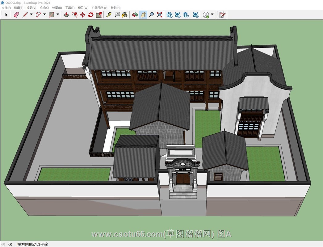 四合院建筑的sketchup模型