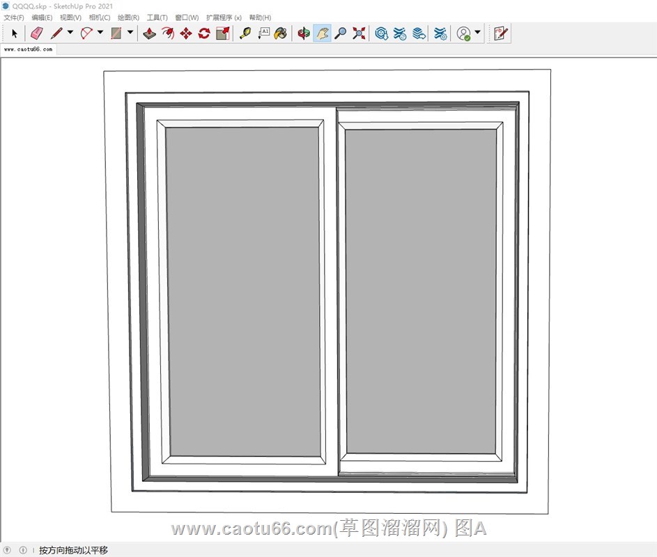移窗户的sketchup模型