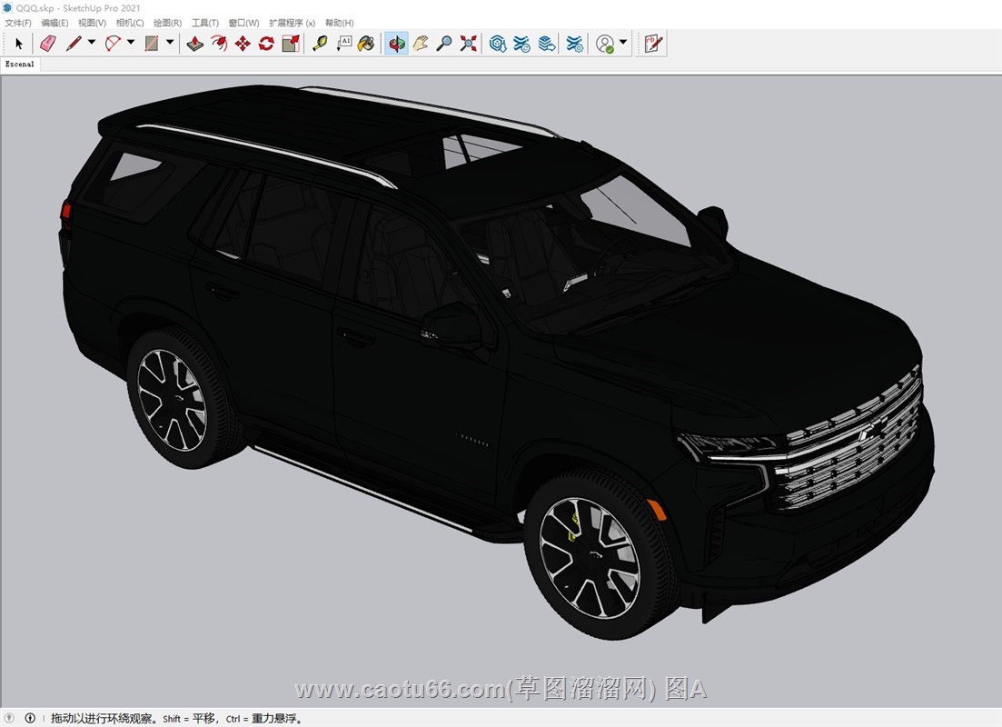 雪佛兰SUV汽车的sketchup模型