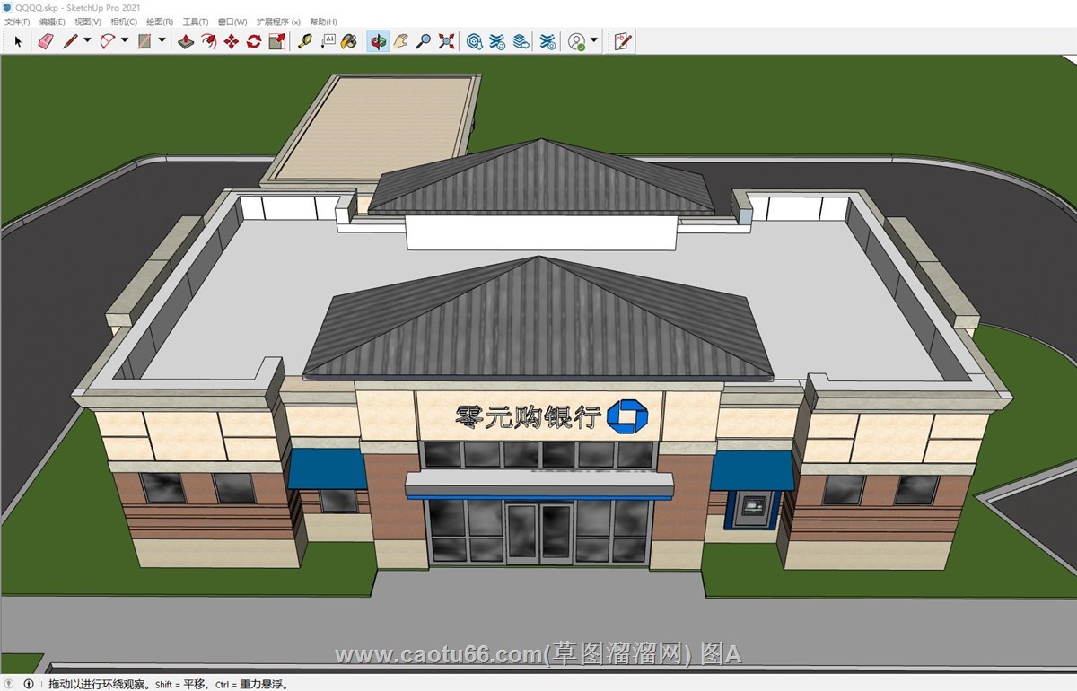 外国银行的sketchup模型