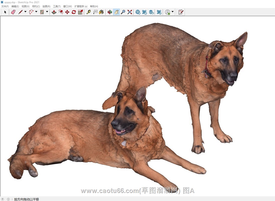 动物狼狗的sketchup模型