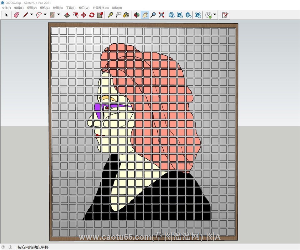 立体装饰画的sketchup模型