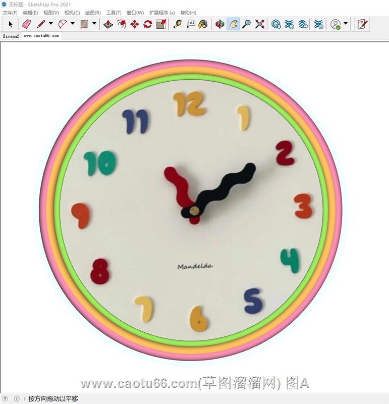 挂钟时钟的sketchup模型
