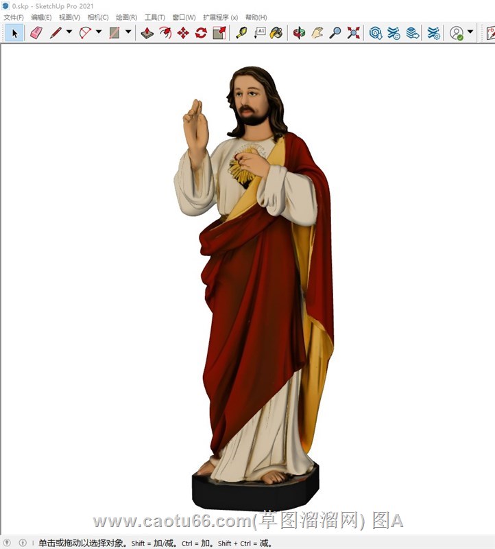 耶稣人物雕塑的sketchup模型