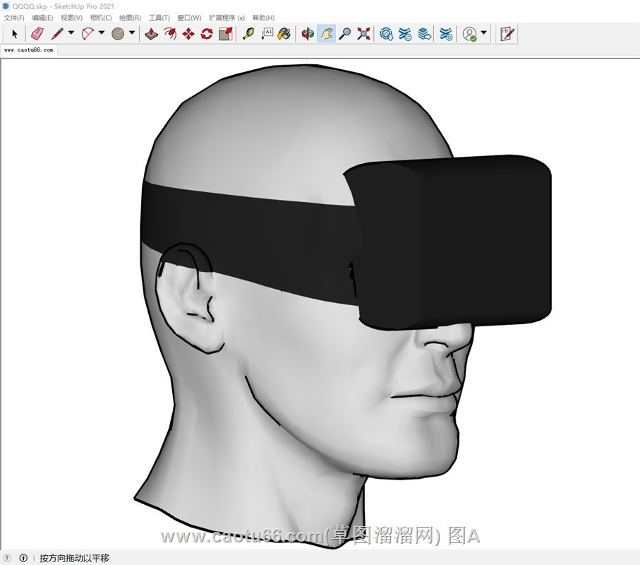 带VR眼镜头像的sketchup模型