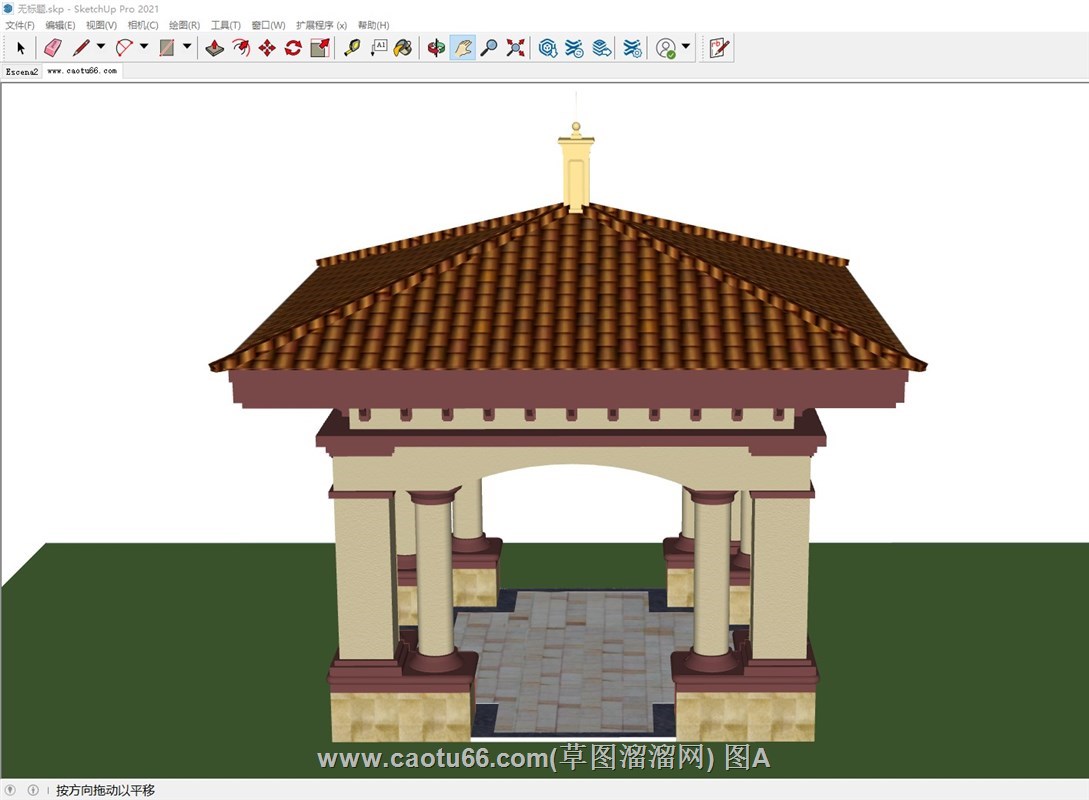 简欧亭子的sketchup模型