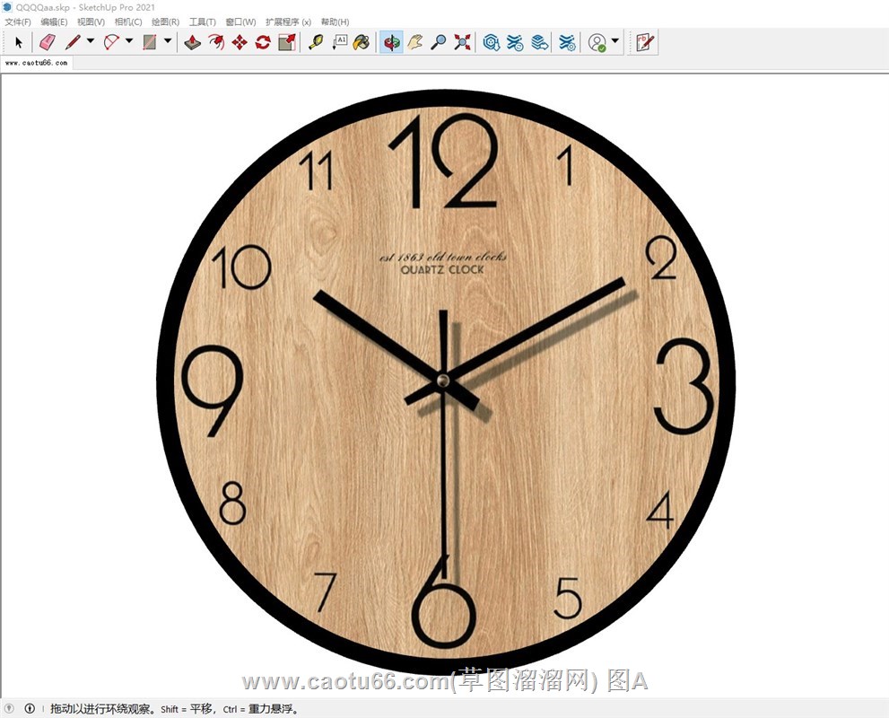 时钟挂钟的sketchup模型