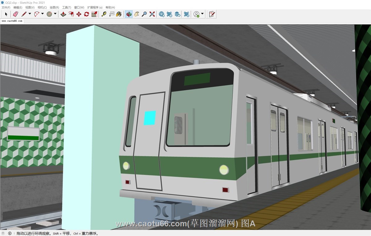 外国地铁列车的sketchup模型