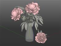 玫瑰花花瓶装饰SU模型