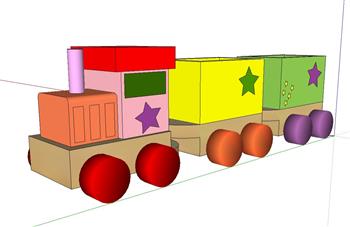 小火车玩具SU模型