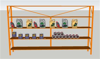 汽车配件机油置物架SU模型