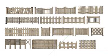 篱笆围栏栅栏SU模型