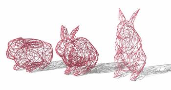 几何兔子雕塑SU模型