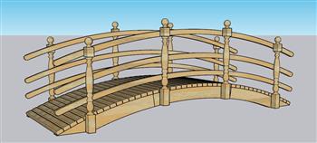 日式木桥竹桥SU模型