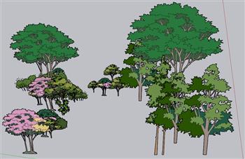 su怎么做2D配景树植物？附su模型(ID28415)