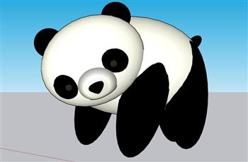 玩具熊猫SU模型