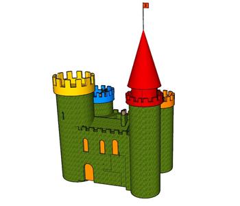 儿童城堡SU模型