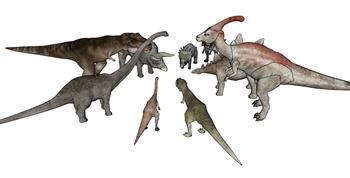 侏罗纪恐龙SU模型