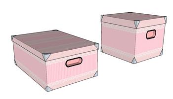 盒子纸盒收纳盒SU模型
