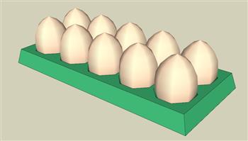 鸡蛋食物SU模型