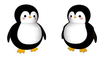 企鹅卡通动物su素材(ID31610)