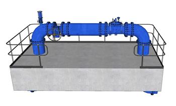 工厂机械设备水管su模型库(ID32304)