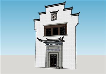 中式徽派建筑SU模型