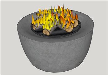 火焰火炉暖炉su模型库(ID32433)