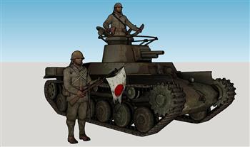 二战日本鬼子SU模型