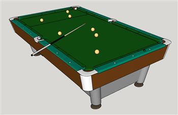台球桌桌球撞球桌su模型免费(ID32506)