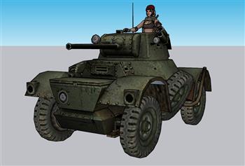 战车武器SU模型