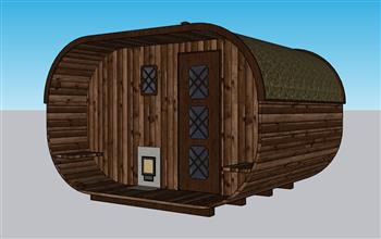 度假木屋木房子SU模型