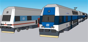 火车列车车箱SU模型